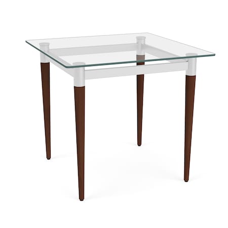 Lesro Siena Lounge Reception End Table, 22 in W, 22 in L, 20 in H, Glass SN0620